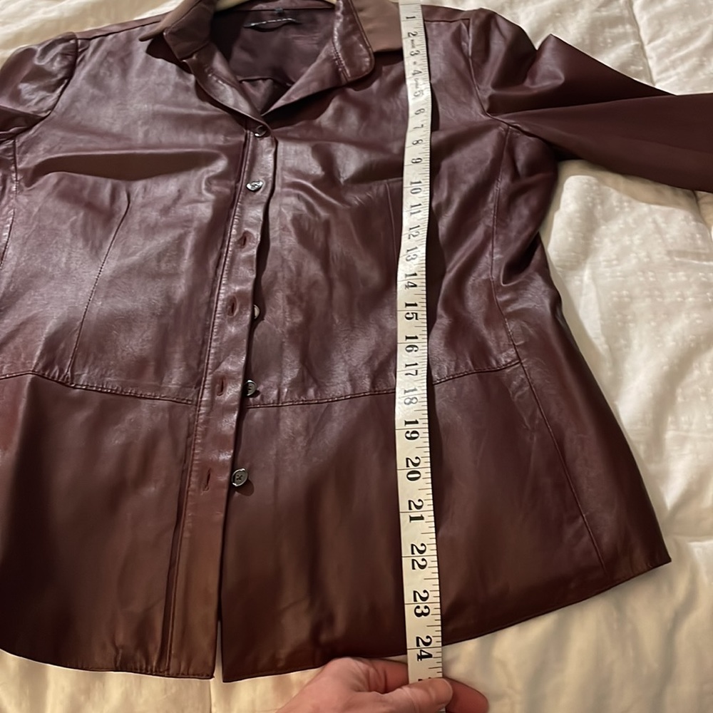 - Worn once stunning soft leather blouse / jacket I paid $395 at Bloomingdales - Picture 12 of 12